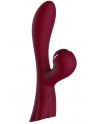 Vibromasseur double stimulation point G et clitoris par vibrations membrane rouge USB - FAIRYRED