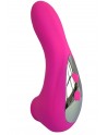 Vibromasseur rose avec 20 programmes de vibration et stimulation clitoridien à membrane picots USB - CR-CAV013