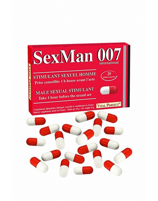 Aphrodisiaque SexMan 007 20 gélules