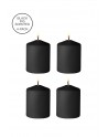 4 bougies SM noires parfum indocile - Ouch!