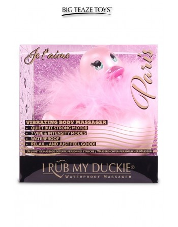 Mini canard vibrant Duckie Paris - rose