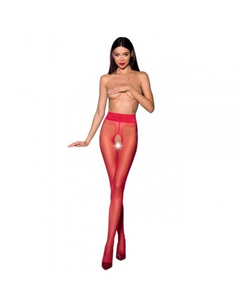 Collant Ouvert Rouge TI001 - T 3/4
