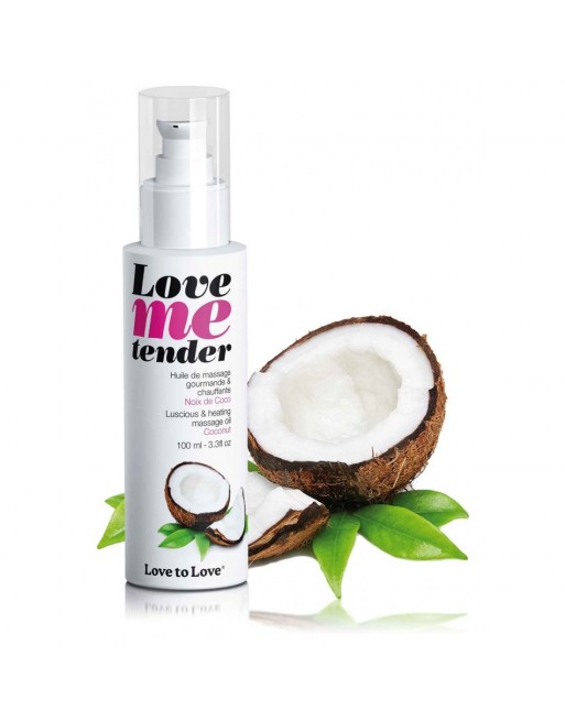 Huile de massage Love Me Tender saveur Noix de Coco - 100 ml